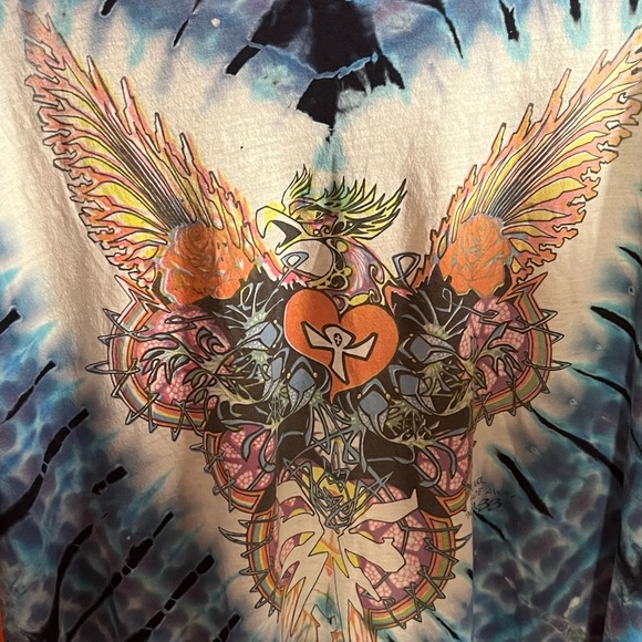 Authentic Vintage 1980 Grateful Dead Phoenix Print Tee Shirt by Mikio - Picture 2 of 6